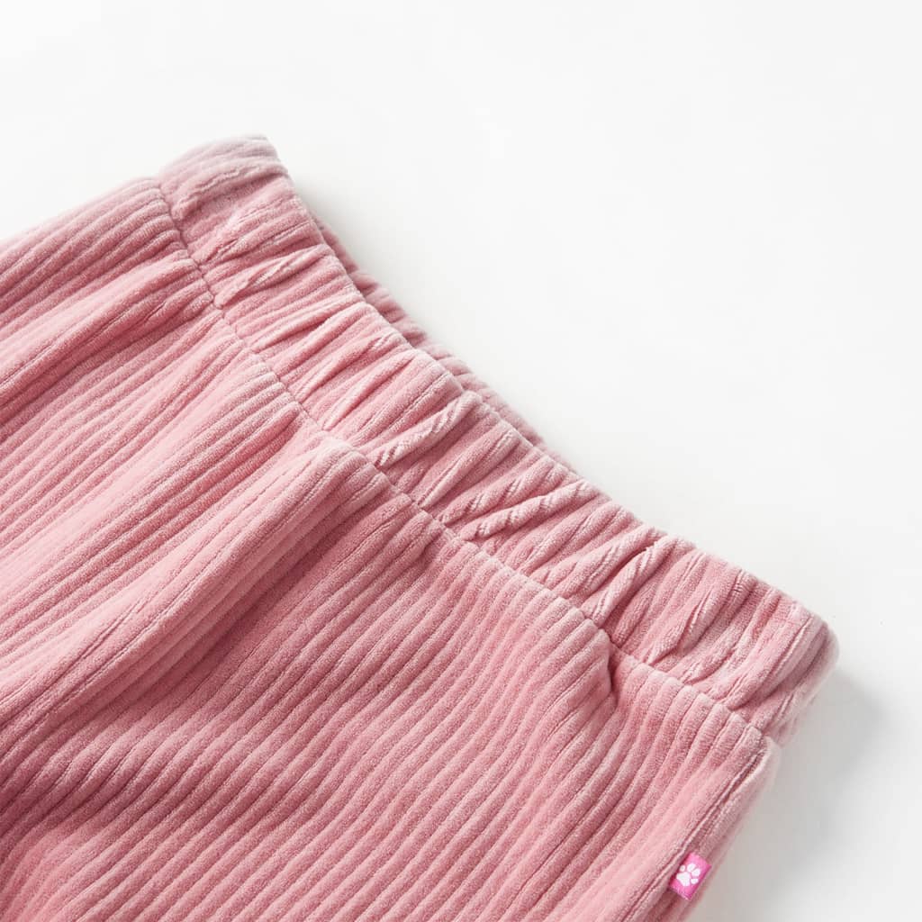 Vaikiškos kelnės, šviesiai rožinės spalvos, velvetas, 128 dydžio