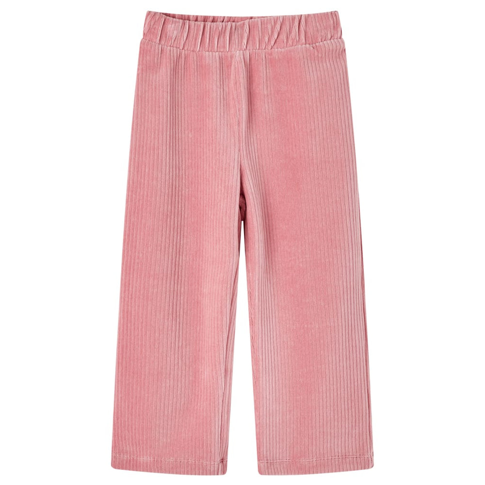 Vaikiškos kelnės, šviesiai rožinės spalvos, velvetas, 140 dydžio