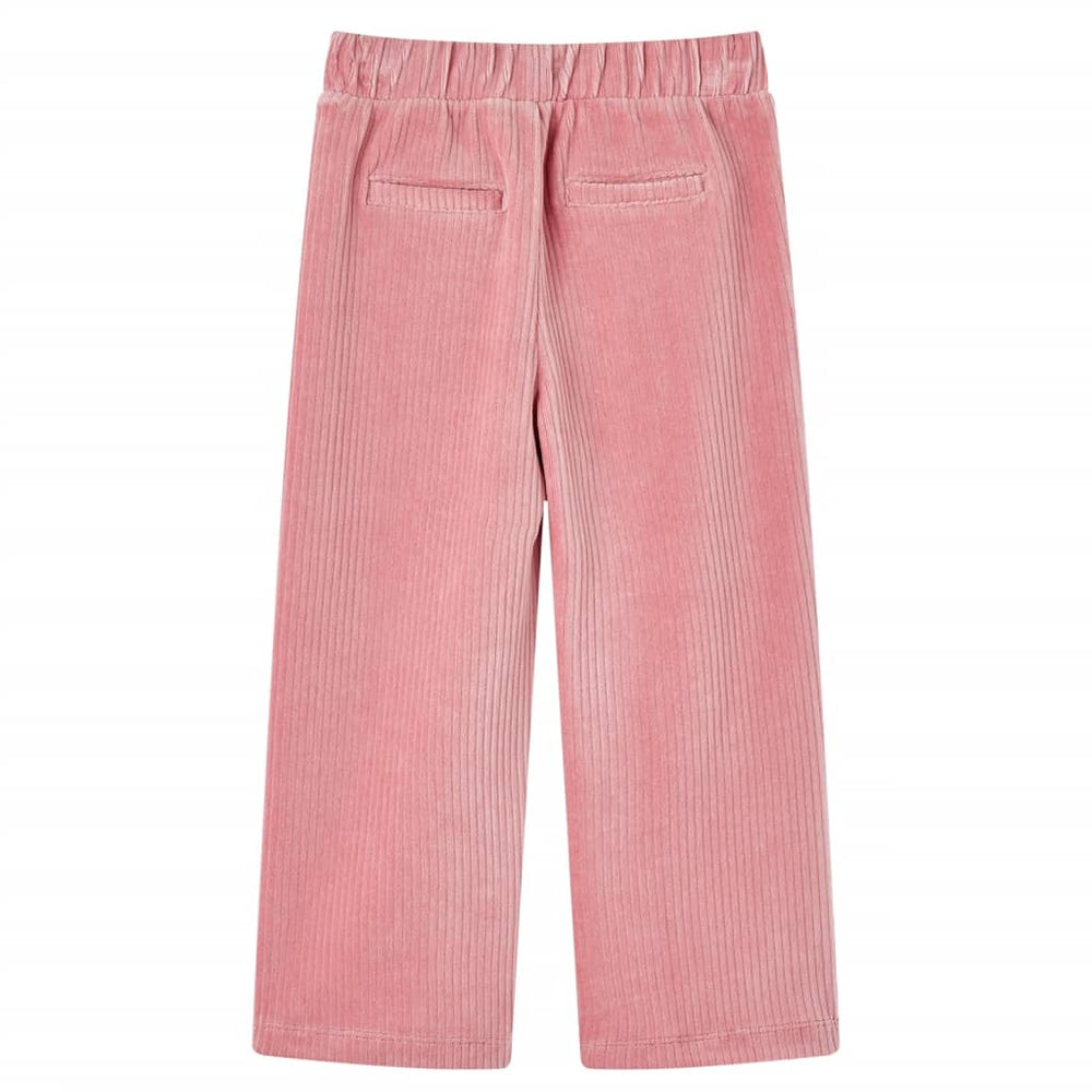 Vaikiškos kelnės, šviesiai rožinės spalvos, velvetas, 140 dydžio