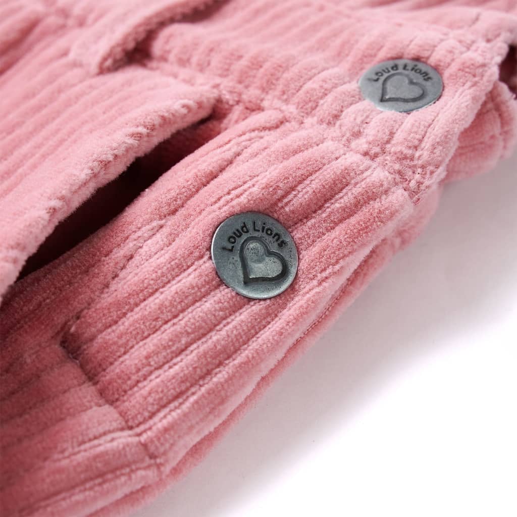 Vaikiškas kombinezonas-suknelė, šviesiai rožinis, velvetas, 104 dydžio