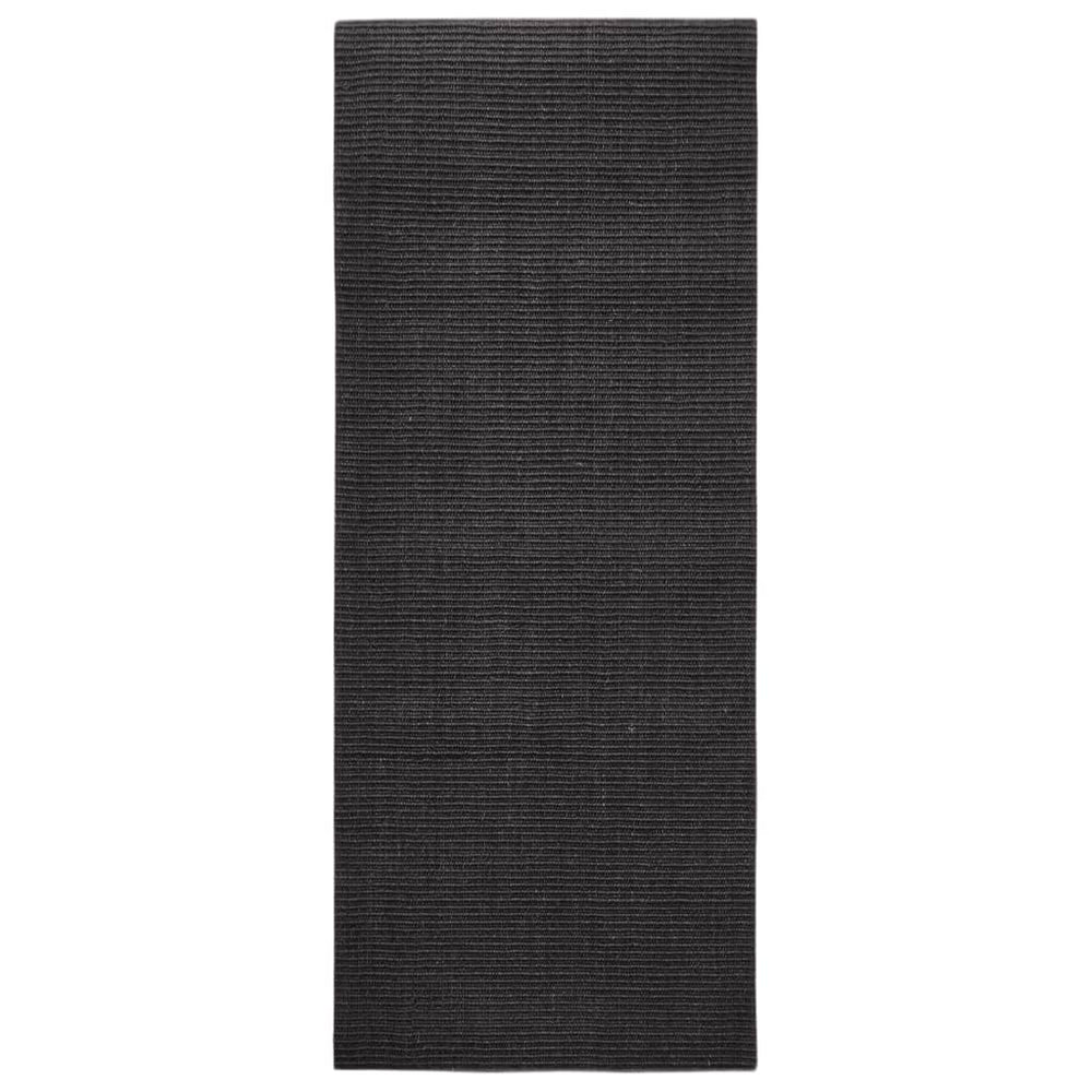 Sizalio kilimėlis draskymo stulpui, juodos spalvos, 80x200cm