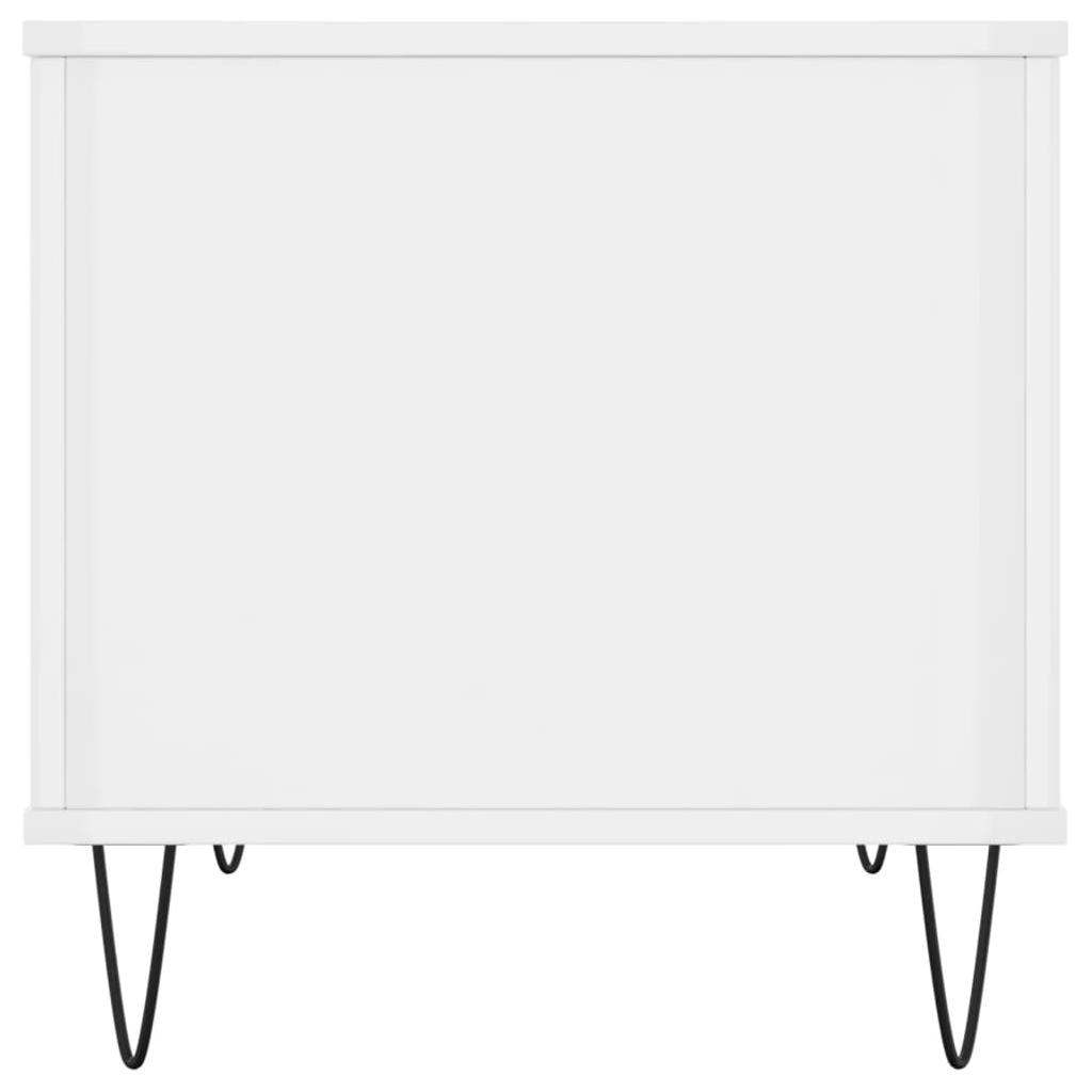 Kavos staliukas, baltas, 60x44,5x45cm, mediena, blizgus