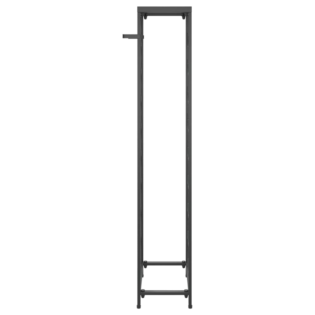Vyno laikiklis 27 buteliams, juodas, 34x18x100cm, kalta geležis