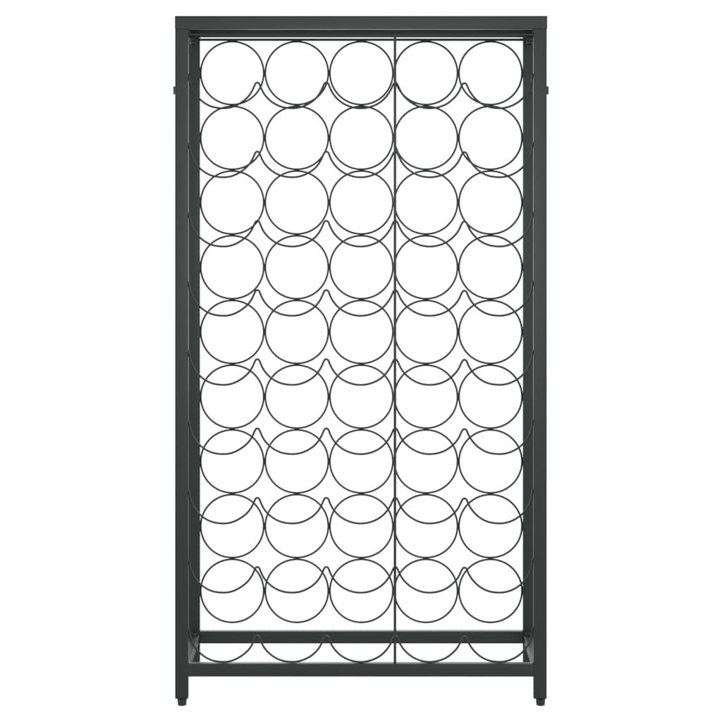 Vyno laikiklis 45 buteliams, juodas, 54x18x100cm, kalta geležis
