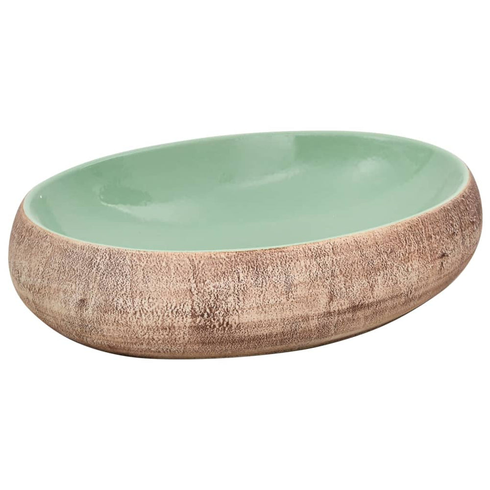 Praustuvas VINTAGE, žalias/rusvas, 59 cm.