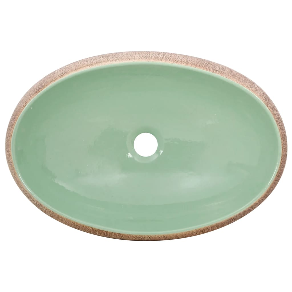 Praustuvas VINTAGE, žalias/rusvas, 59 cm.