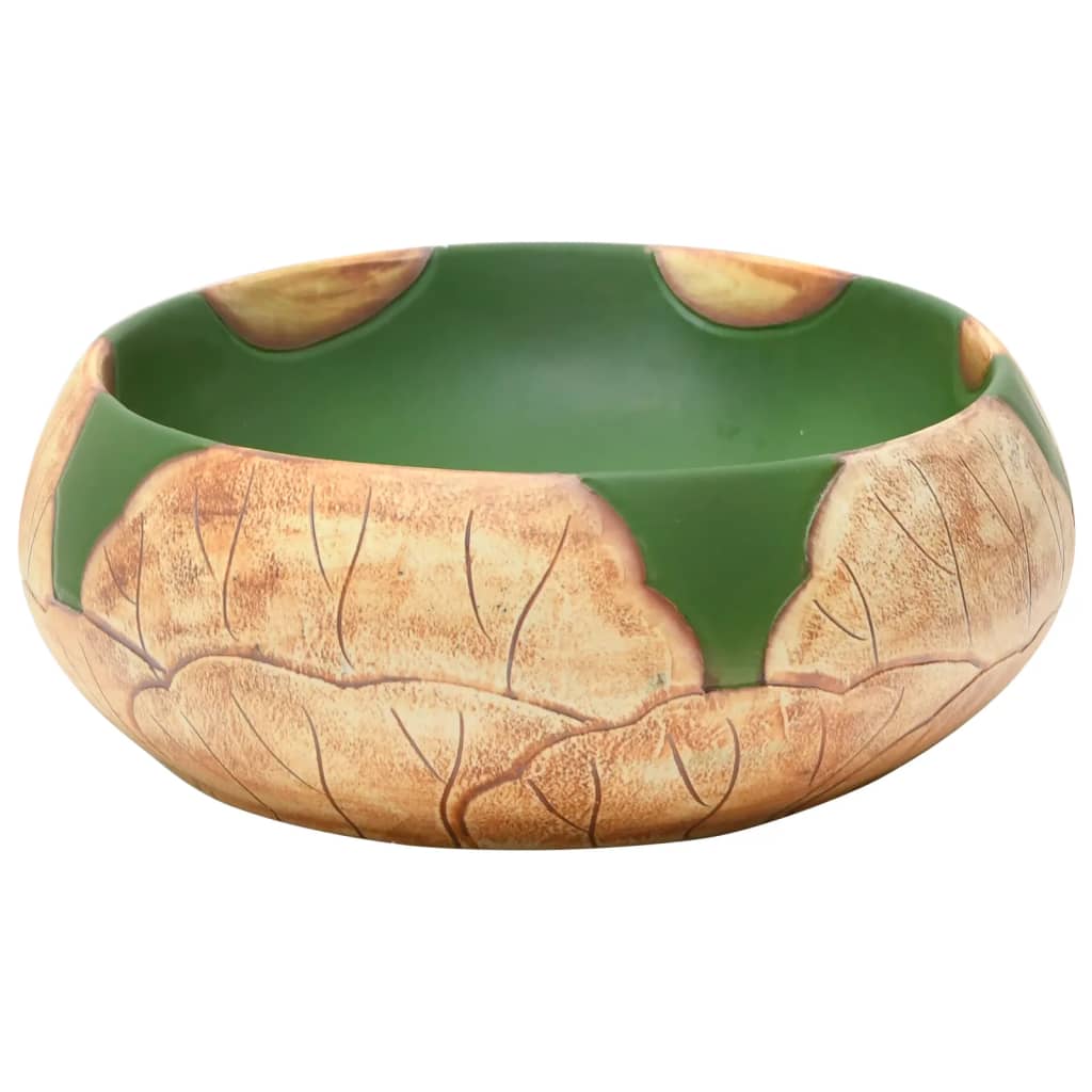 Praustuvas VINTAGE, žalias/rudas, 59 cm.