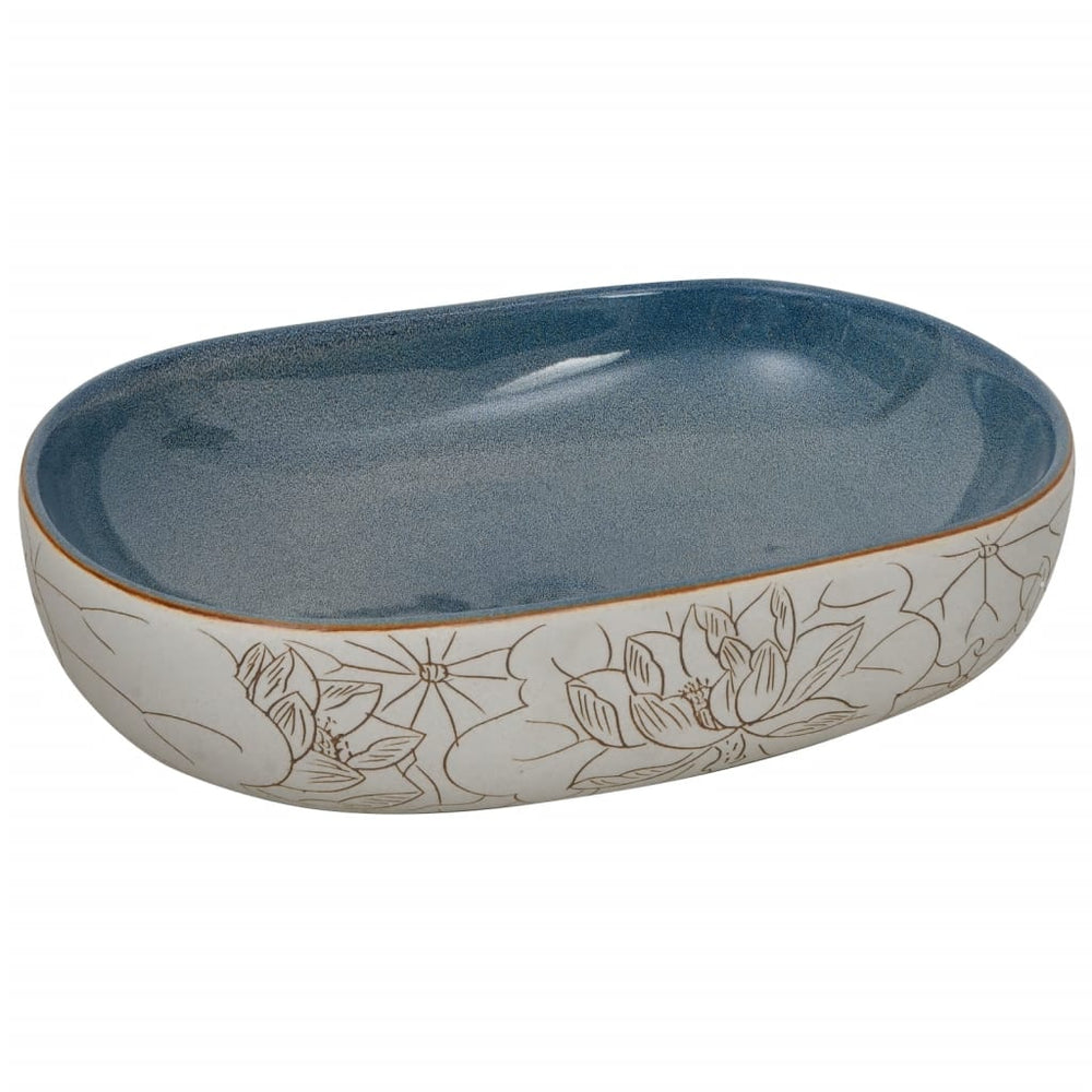 Praustuvas VINTAGE, smėlio/mėlynas, 59 cm.