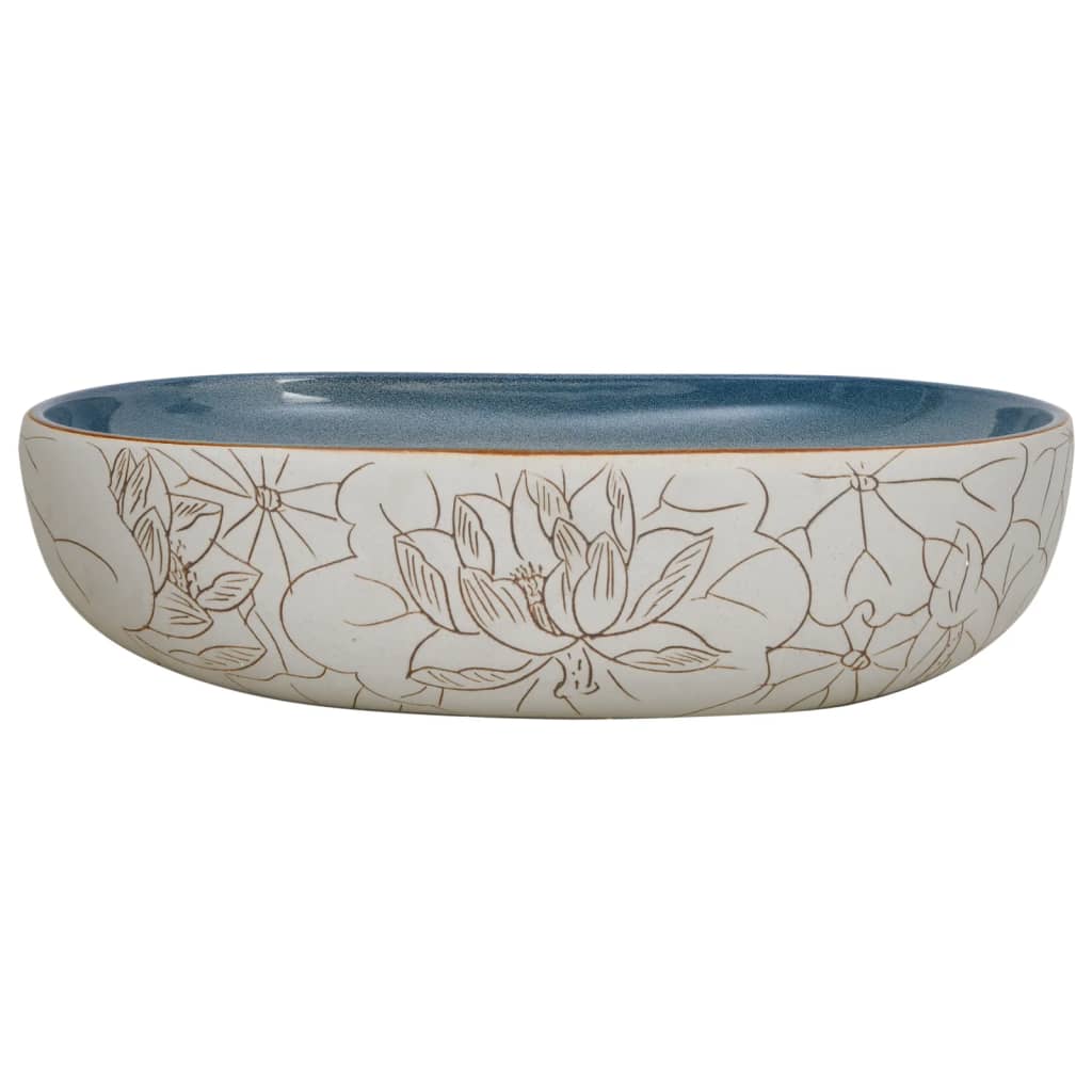 Praustuvas VINTAGE, smėlio/mėlynas, 59 cm.
