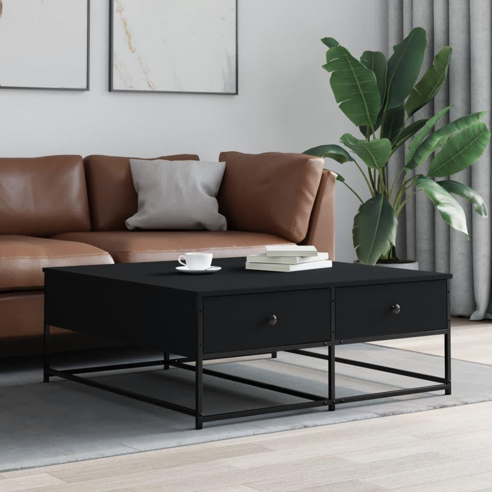Kavos staliukas, juodos spalvos, 100x99x40cm, apdirbta mediena