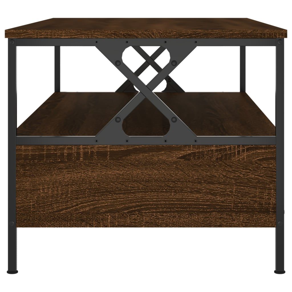 Kavos staliukas, rudas ąžuolo, 100x51x45cm, apdirbta mediena