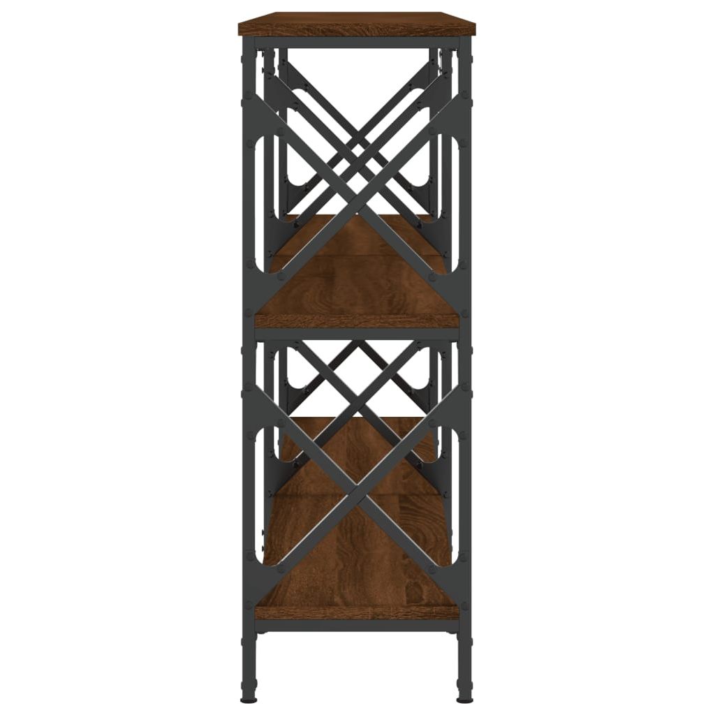Konsolinis staliukas, rudas ąžuolo, 156x28x80,5cm, mediena