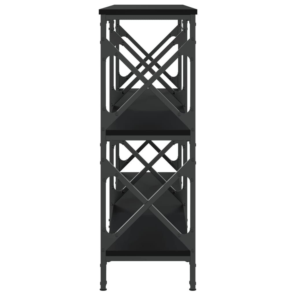 Konsolinis staliukas, juodas, 200x28x80,5cm, apdirbta mediena