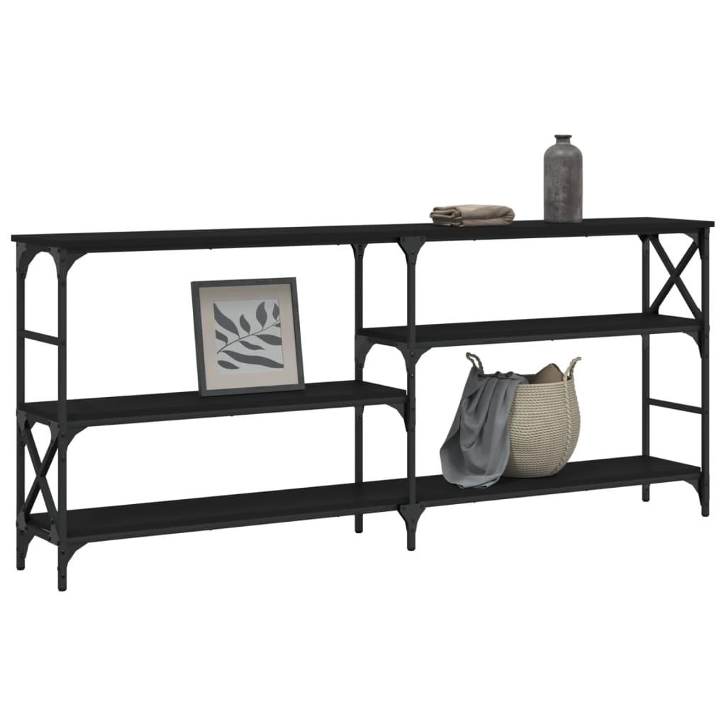 Konsolinis staliukas, juodas, 180x29x76,5cm, apdirbta mediena