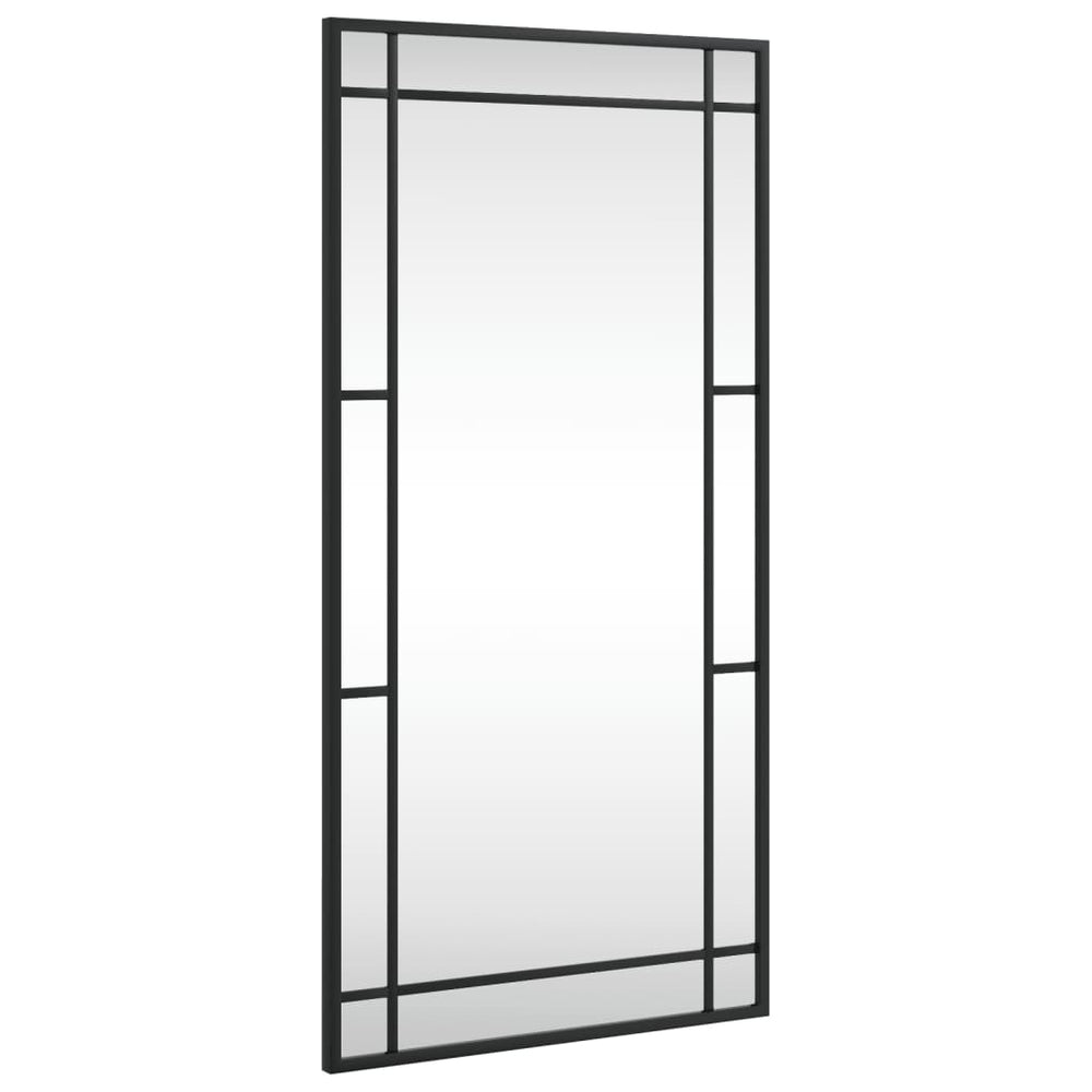 Sieninis veidrodis, juodas, 40x80cm, geležis, stačiakampis