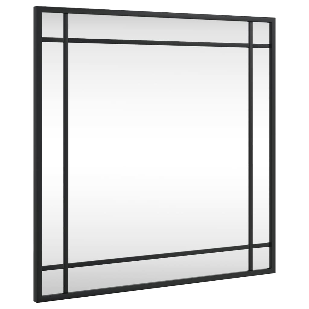 Sieninis veidrodis, juodas, 50x50cm, geležis, kvadratinis