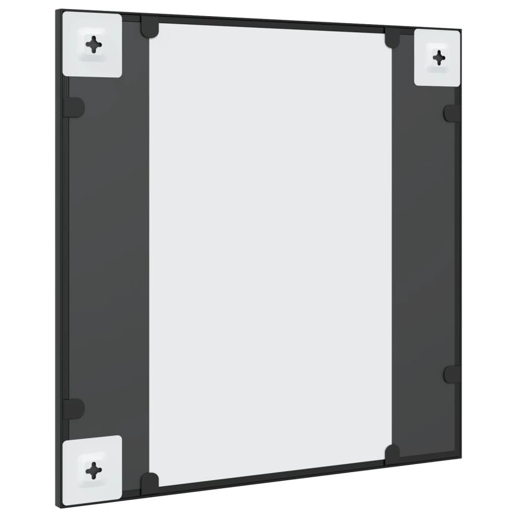 Sieninis veidrodis, juodas, 50x50cm, geležis, kvadratinis