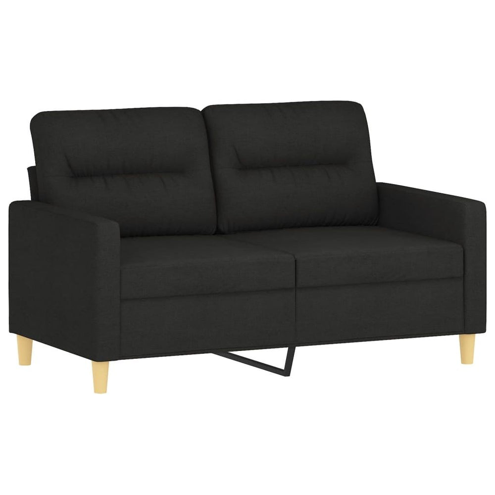 Dvivietė sofa, juodos spalvos, 120cm, audinys