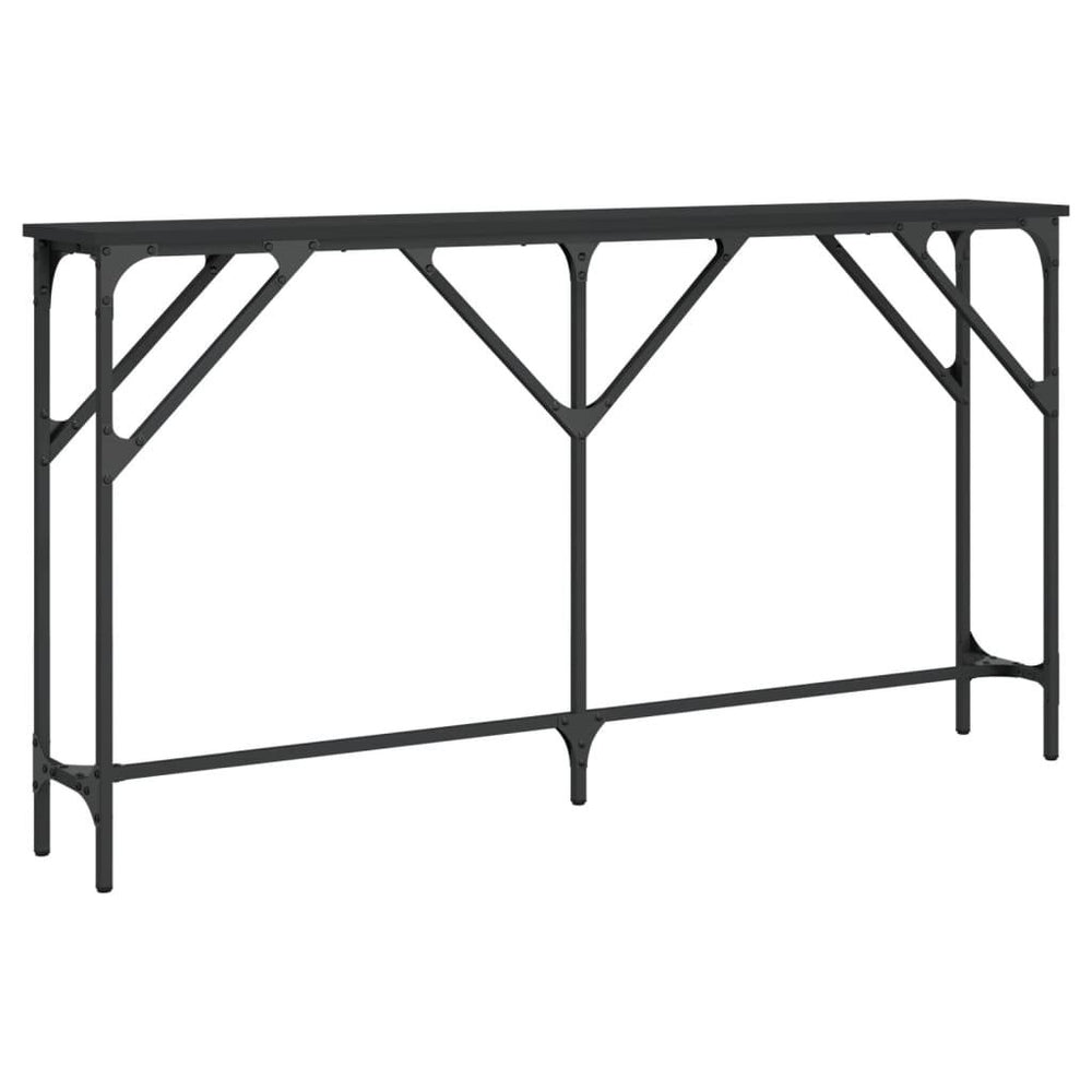 Konsolinis staliukas, juodas, 140x23x75cm, apdirbta mediena