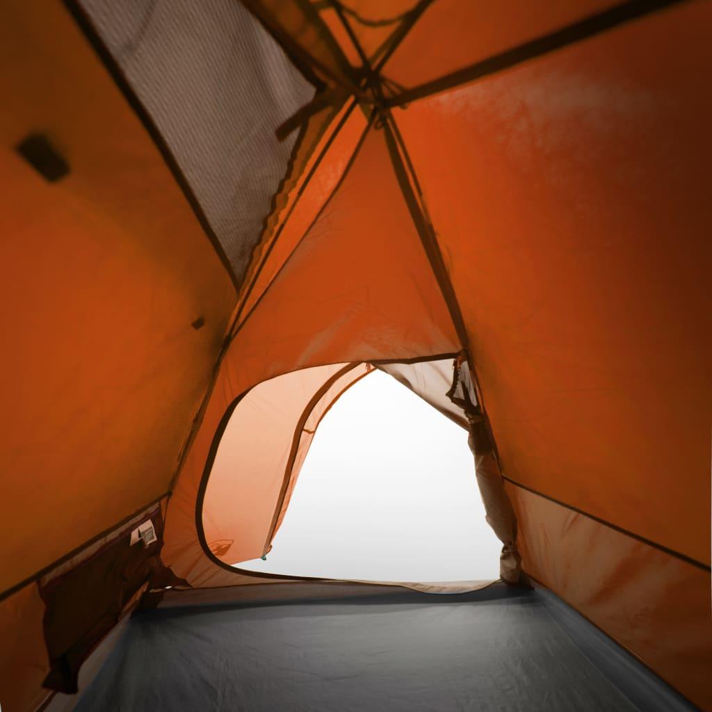 Dvivietė stovyklavimo palapinė, pilka/oranžinė, 254x135x112cm