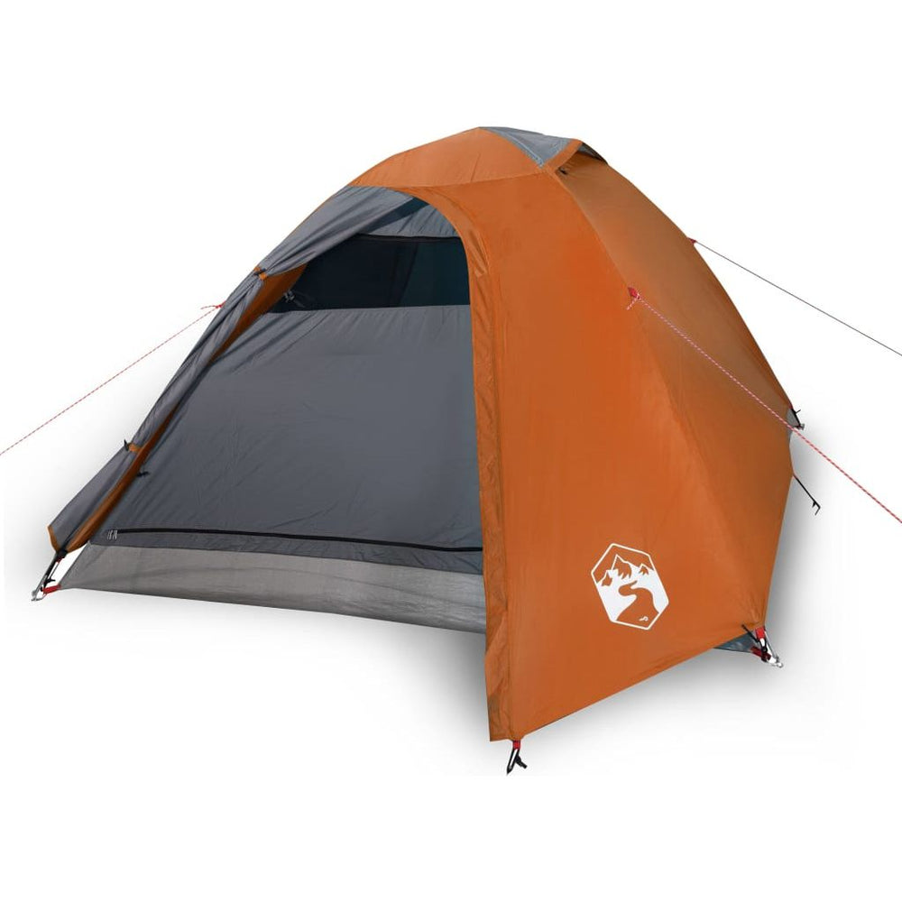 Dvivietė stovyklavimo palapinė, pilka/oranžinė, 264x210x125cm