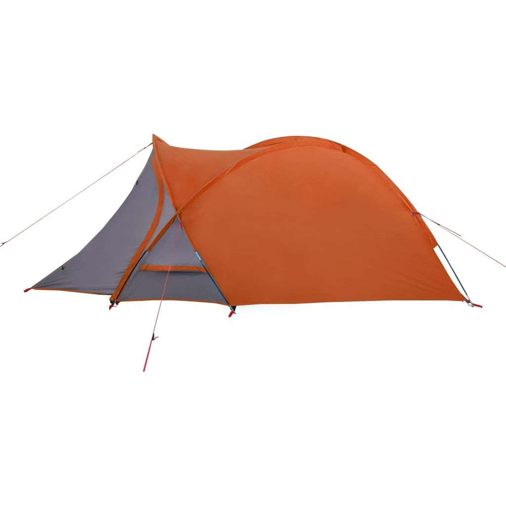 Dvivietė stovyklavimo palapinė, pilka/oranžinė, 320x140x120cm