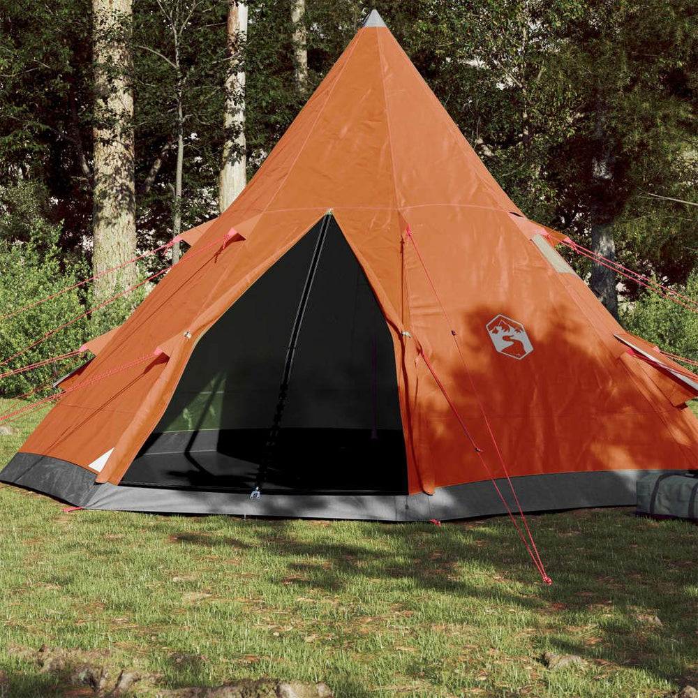 Keturvietė stovyklavimo palapinė, pilka/oranžinė, 367x367x259cm
