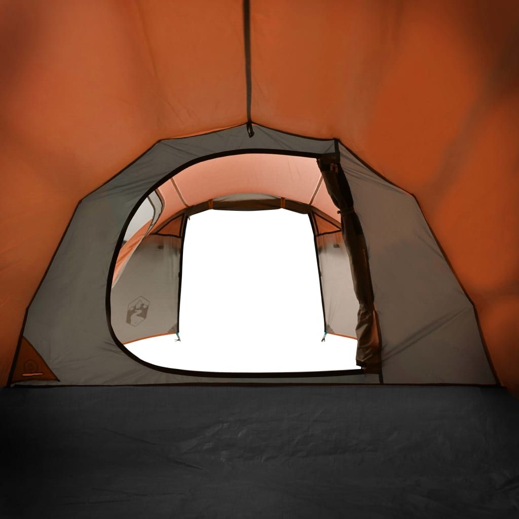Keturvietė stovyklavimo palapinė, pilka/oranžinė, 360x135x105cm