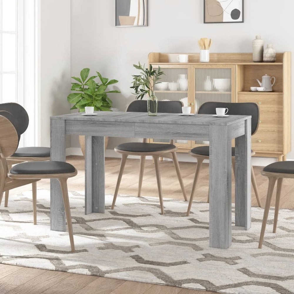 Valgomojo stalas, pilkas ąžuolo, 120x60x76cm, apdirbta mediena