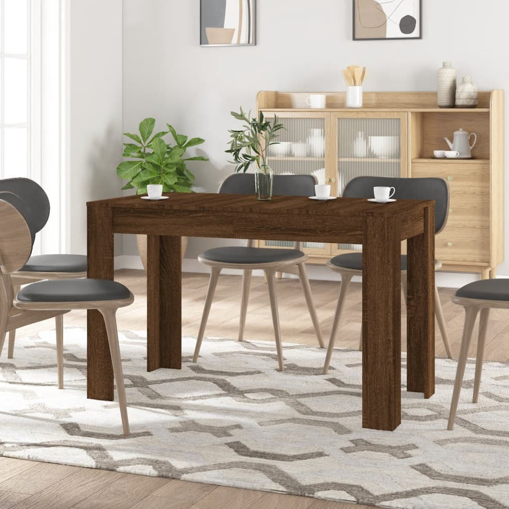 Valgomojo stalas, rudas ąžuolo, 120x60x76cm, apdirbta mediena