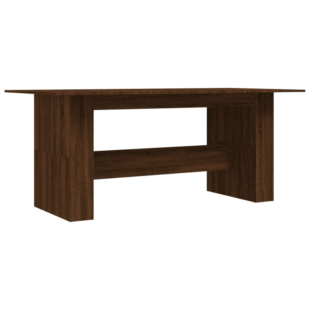Valgomojo stalas, rudas ąžuolo, 180x90x76cm, apdirbta mediena