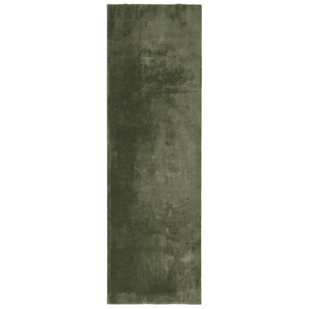 Kilimas HUARTE, miško žalios spalvos, 80x250cm, trumpi šereliai