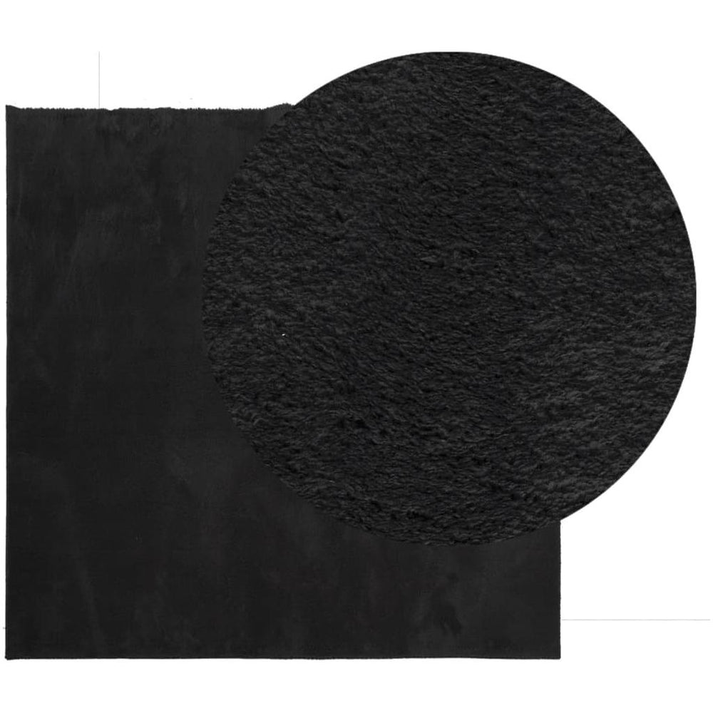 Kilimas HUARTE, juodas, 120x120cm, trumpi šereliai