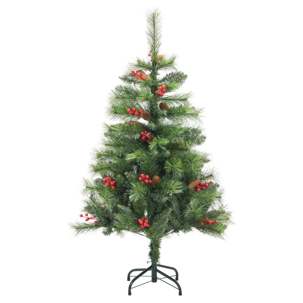 Kalėdų eglutė su šarnyrinėmis šakomis/LED/žaisliukais, 120cm