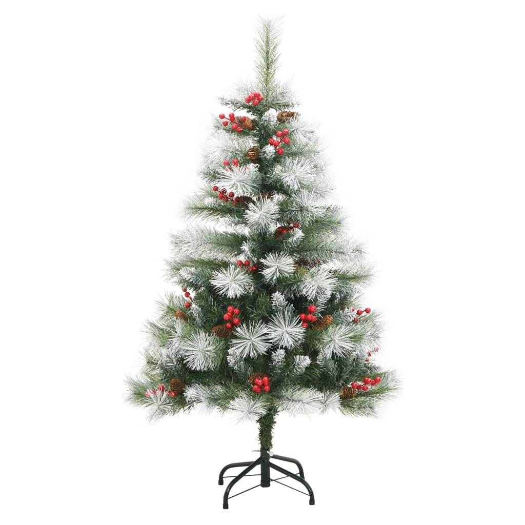 Kalėdų eglutė su šarnyrinėmis šakomis/LED/žaisliukais, 120cm