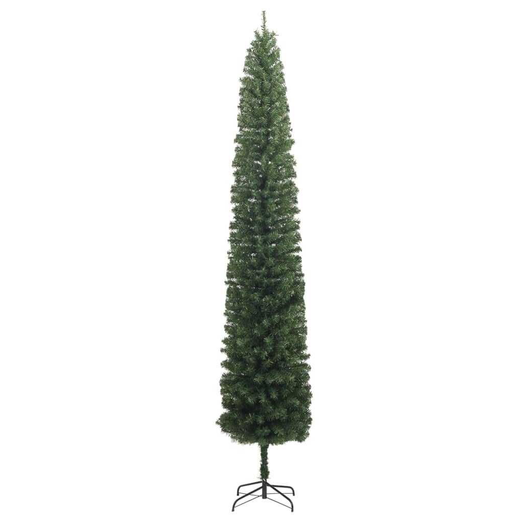 Siaura Kalėdų eglutė su 300 LED lempučių ir žaisliukais, 270cm