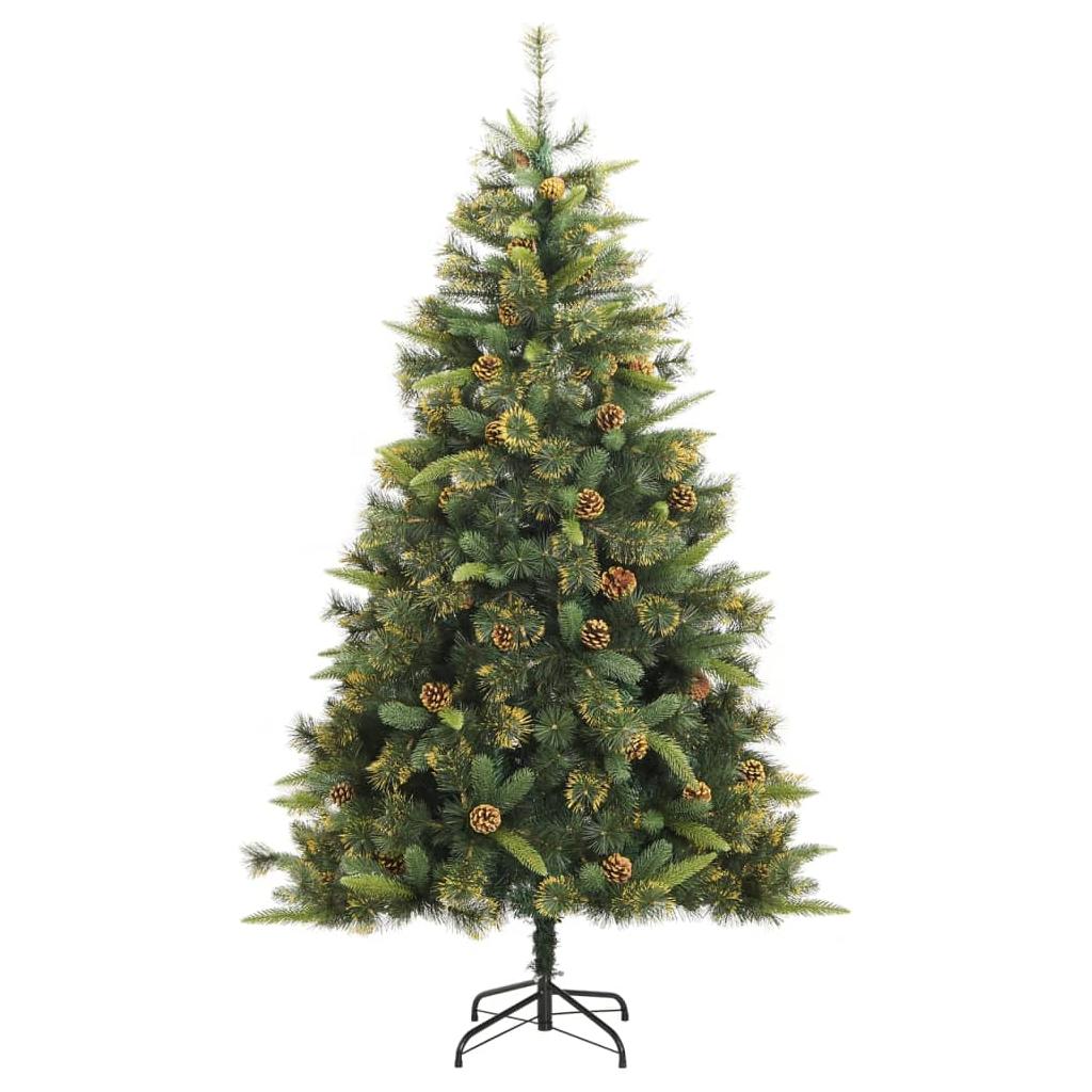 Kalėdų eglutė su šarnyrinėmis šakomis/LED/žaisliukais, 240cm
