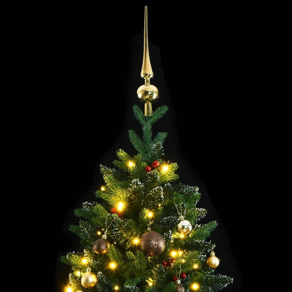 Kalėdų eglutė su šarnyrinėmis šakomis/LED/žaisliukais, 150cm