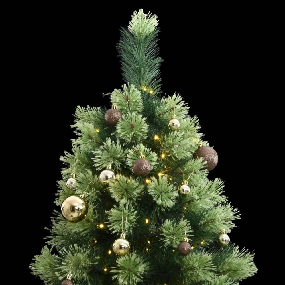 Kalėdų eglutė su šarnyrinėmis šakomis/LED/žaisliukais, 150cm