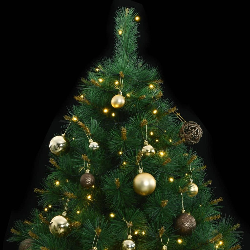 Kalėdų eglutė su šarnyrinėmis šakomis/LED/žaisliukais, 120cm