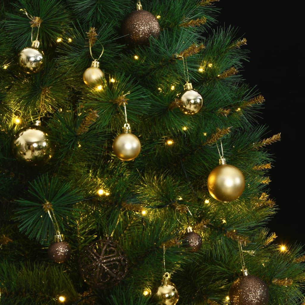 Kalėdų eglutė su šarnyrinėmis šakomis/LED/žaisliukais, 120cm