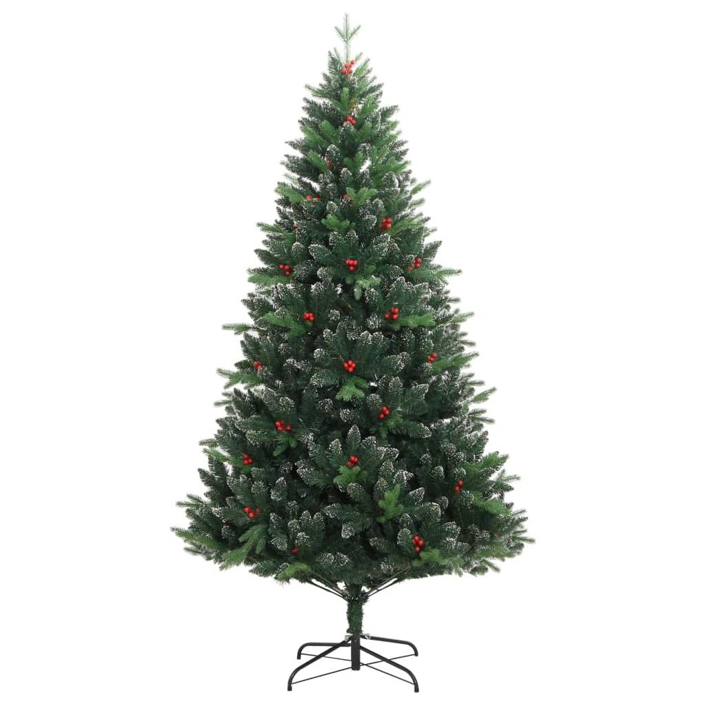 Kalėdų eglutė su šarnyrinėmis šakomis/LED/žaisliukais, 150cm