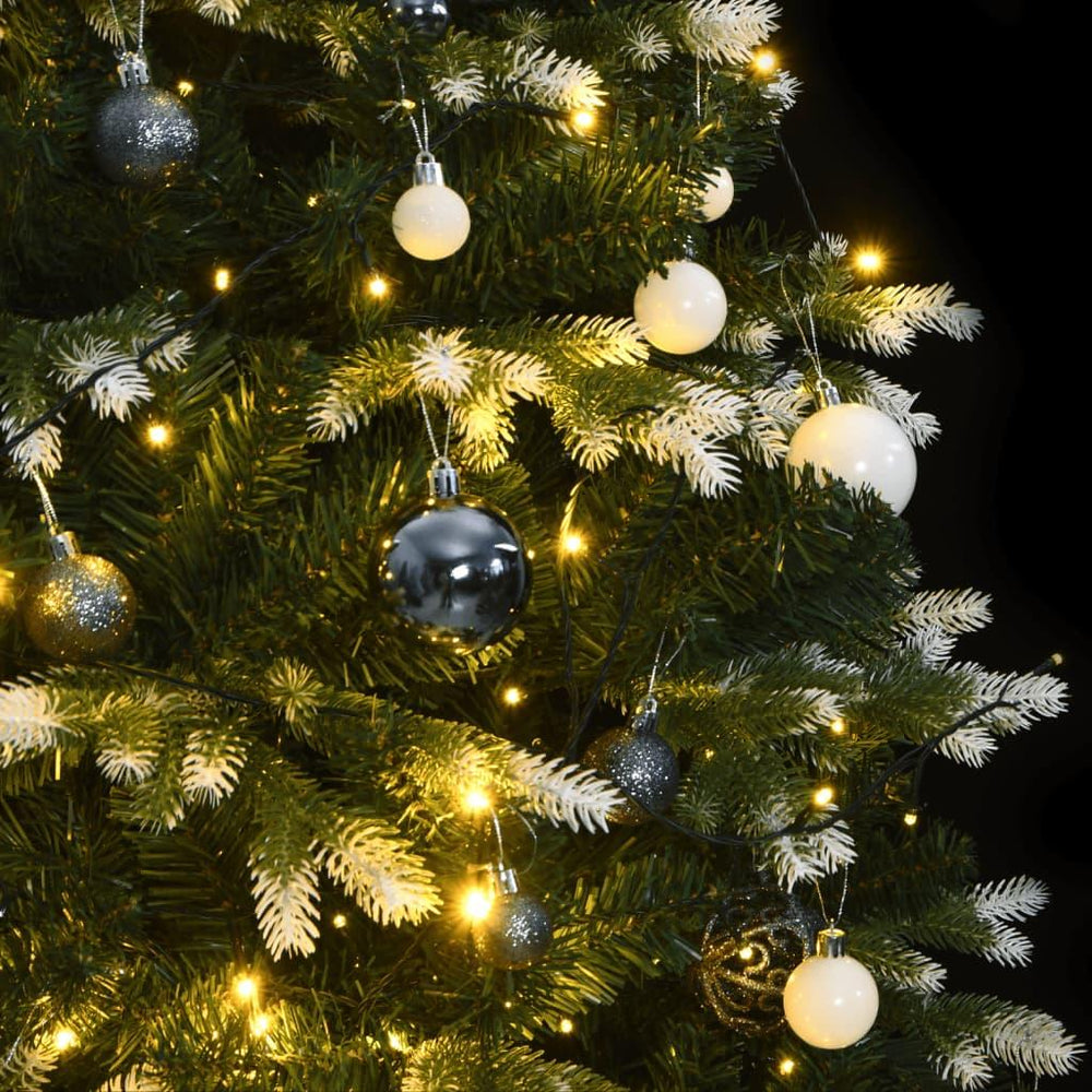 Kalėdų eglutė su šarnyrinėmis šakomis/LED/žaisliukais, 120cm