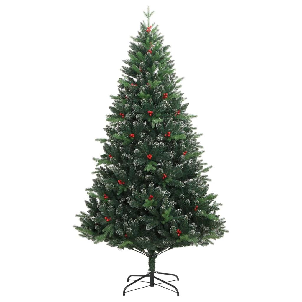 Kalėdų eglutė su šarnyrinėmis šakomis/LED/žaisliukais, 240cm