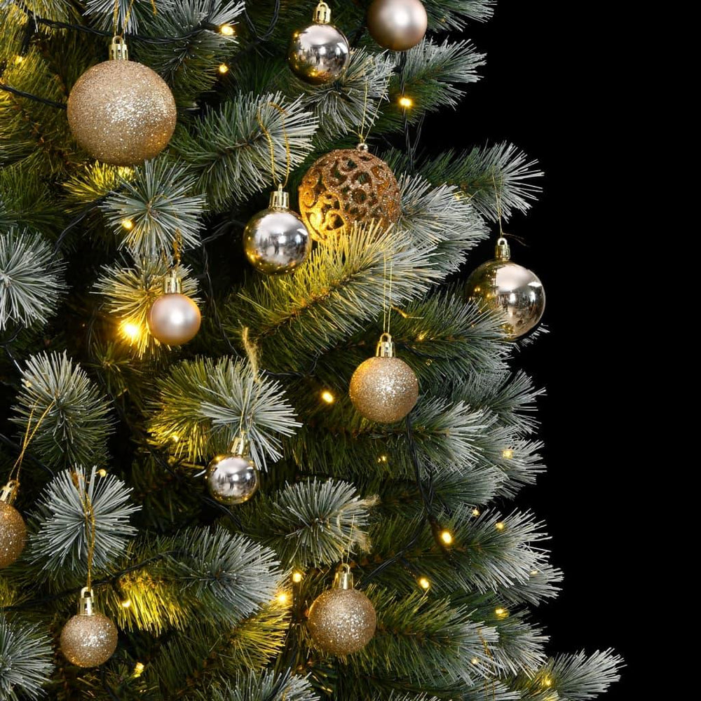 Kalėdų eglutė su šarnyrinėmis šakomis/LED/žaisliukais, 240cm