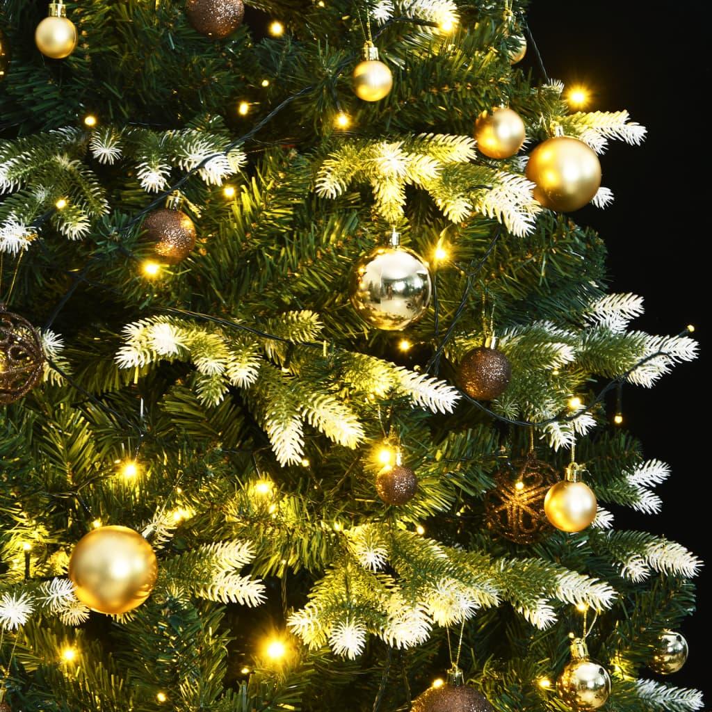 Kalėdų eglutė su šarnyrinėmis šakomis/LED/žaisliukais, 240cm