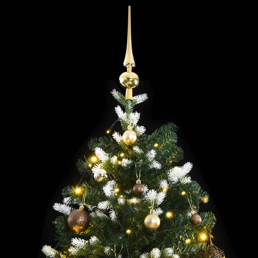 Kalėdų eglutė su šarnyrinėmis šakomis/LED/žaisliukais, 240cm