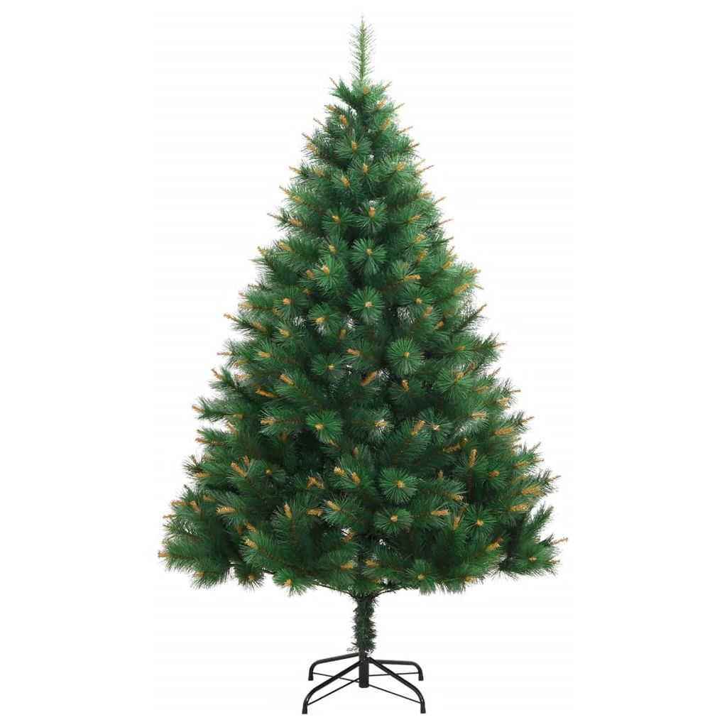 Kalėdų eglutė su šarnyrinėmis šakomis/LED/žaisliukais, 210cm