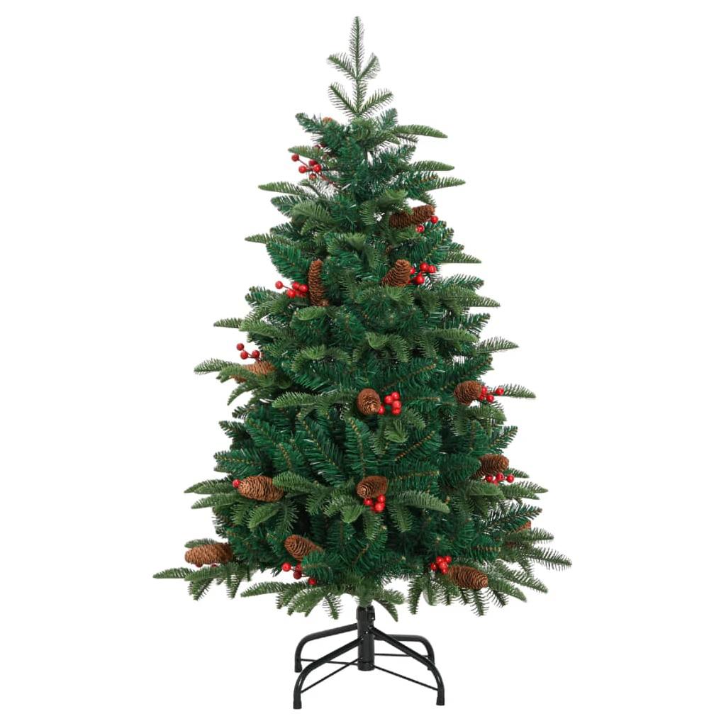 Kalėdų eglutė su šarnyrinėmis šakomis/LED/žaisliukais, 150cm