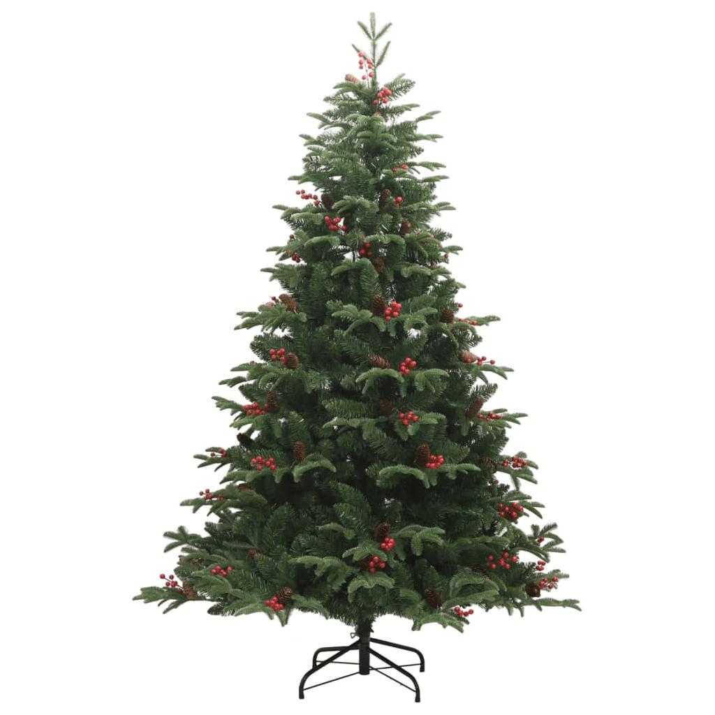 Kalėdų eglutė su šarnyrinėmis šakomis/LED/žaisliukais, 240cm